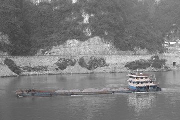 View from Yangtze River Cruise Ship China