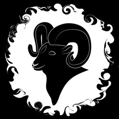 Bighorn sheep - vector illustration 