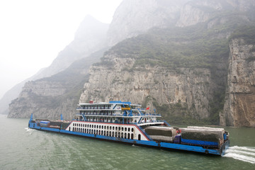 View from Yangtze River Cruise Ship China