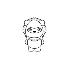 Naklejka premium Cute Cartoon animal