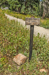 Rustic Trail Sign for Hikers