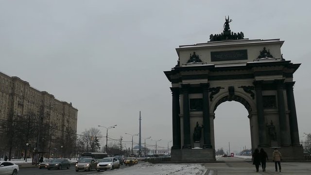 Triumphal Arch in Moscow at Kutuzovsky Prospekt
