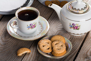 Tea with Danish butter cookies