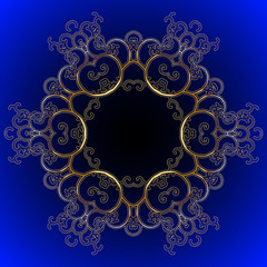 Graceful Curl Vector Mandala 