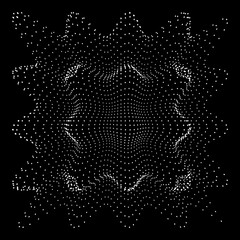 Abstract dotted vector waves 