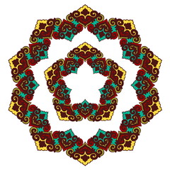 Beautiful mandala. Round ornamental pattern.