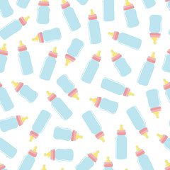 Background baby pink bottle.