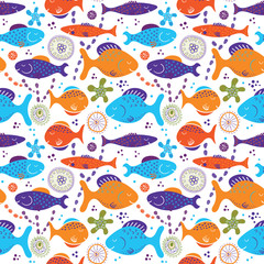 Fish seamless pattern