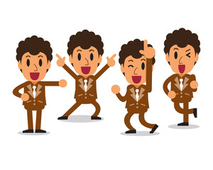 Businessman character poses