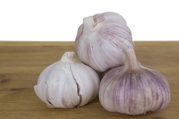Several heads of garlic