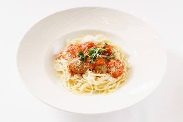 spaghetti with meatballs