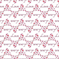 Seamless pattern hearts