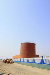 Obraz premium storage tanks in a chemical plant