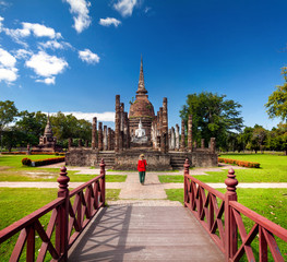 Buddha in Sukhothai Historical Park of Thailand