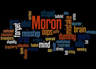 Moron, word cloud concept 3