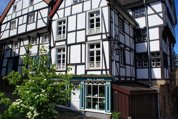 Mülheim an der Ruhr Fachwerkhäuser in der Altstadt am Kirchenhügel