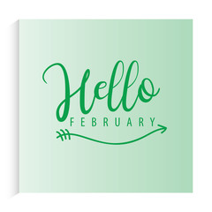 February Greeting Background With Pastel Color
