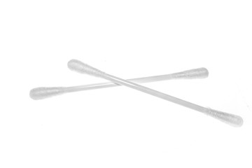 cotton swabs on a white background