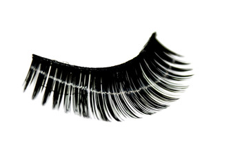 artificial eyelashes on a white background