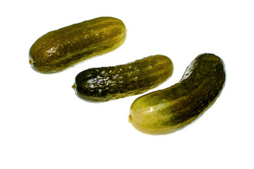 pickles on a white background