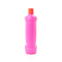 pink bottle isolated on white background