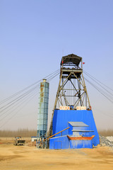 Fototapeta na wymiar drilling derrick in MaCheng iron mine, Luannan County, Hebei Pro