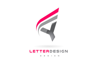Y Letter Logo Design. Futuristic Modern Lettering Concept.
