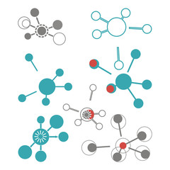 Icons set. The relationship and subordination. Hierarchy icon. Network icon.
