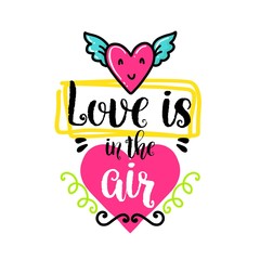 Vector hand drawn lettering poster