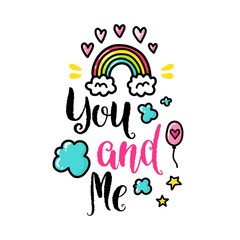 Vector hand drawn lettering poster