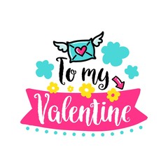 Vector hand drawn lettering poster