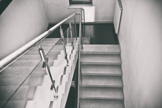 Grey concrete stairs