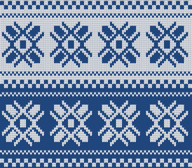 Festive Sweater Design. Seamless Knitted Pattern