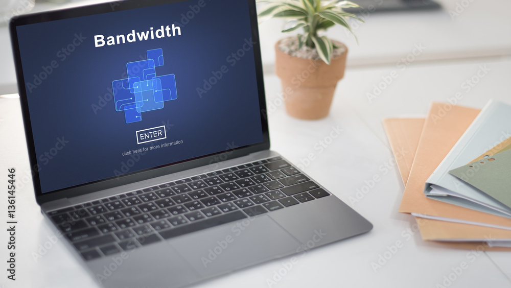 Poster bandwidth broadband connection data information internet concept
