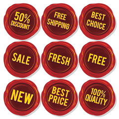 Obraz premium Retro Wax Seals.