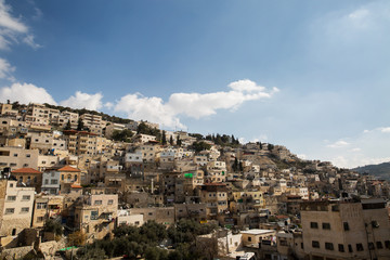 Fototapeta na wymiar Silwan Village in Jerusalem.