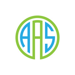 Obraz premium initial three letter logo circle blue green