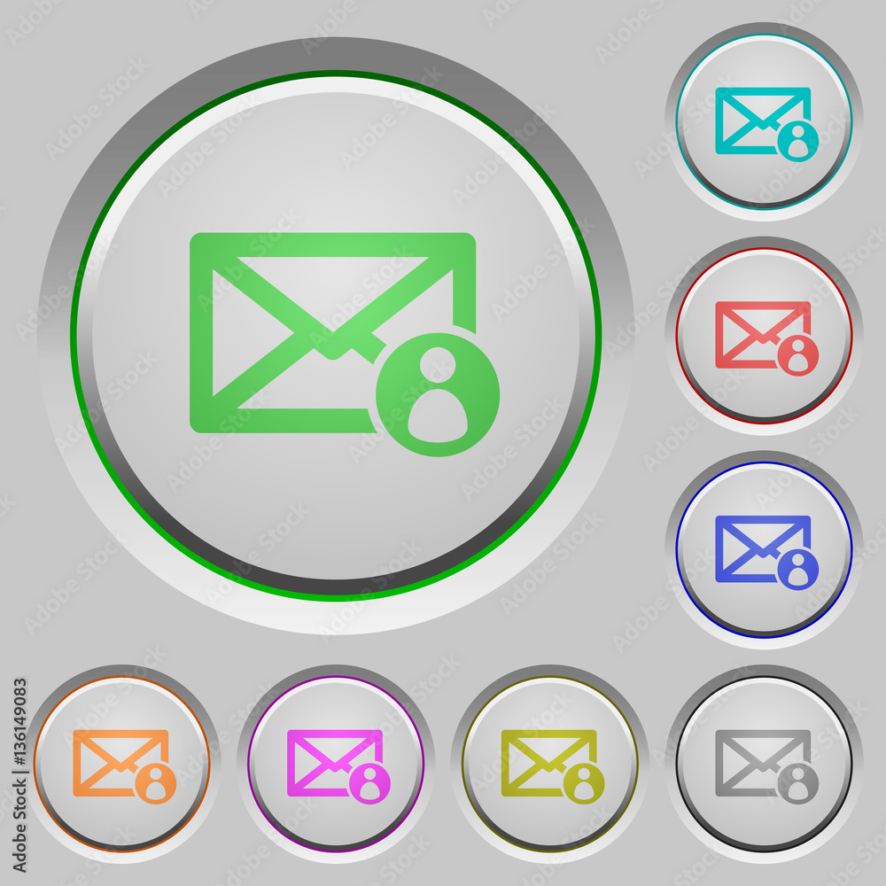 Poster mail sender push buttons