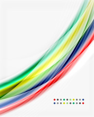 Colorful modern wave line, business abstract layout