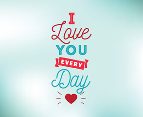 Happy Valentines day typography. Vector design. © pavector