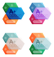 Set of vector abstract infographics content boxes