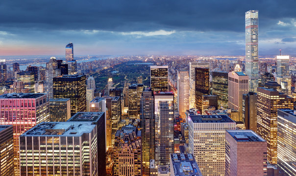 New York City At Night, USA