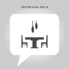 dining room interior with table  chairs and chandelier vector ic