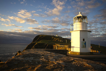 Early morning light, Sumburgh Head, Shetland, Scotland, UK. - obrazy, fototapety, plakaty