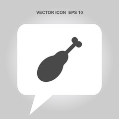 chicken leg vector icon