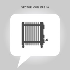 electric heater vector icon