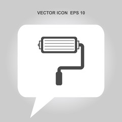 paint roller vector icon