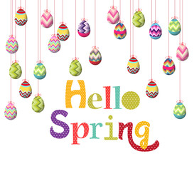 Spring Easter background with egg