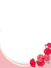 母の日　カーネーション　背景イラスト
