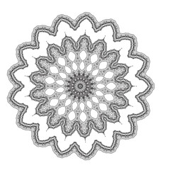 Geometric circle element . Mandala for decoration holiday cards, background and sites. Kaleidoscope, medallion, yoga, India, arabic